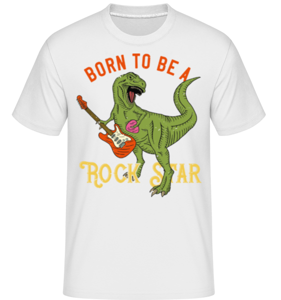 Born To Be A Rock Star -  Shirtinator Men's T-Shirt - White - Front