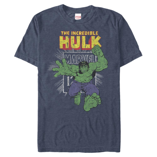 Marvel - Avengers - Hulk Stamp - Men's T-Shirt - Heather navy - Front