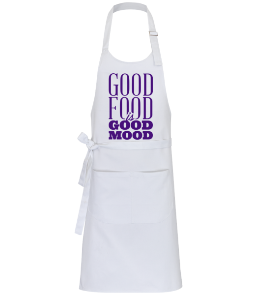 Good Food Is Good Mood - Professional Apron - White - Front