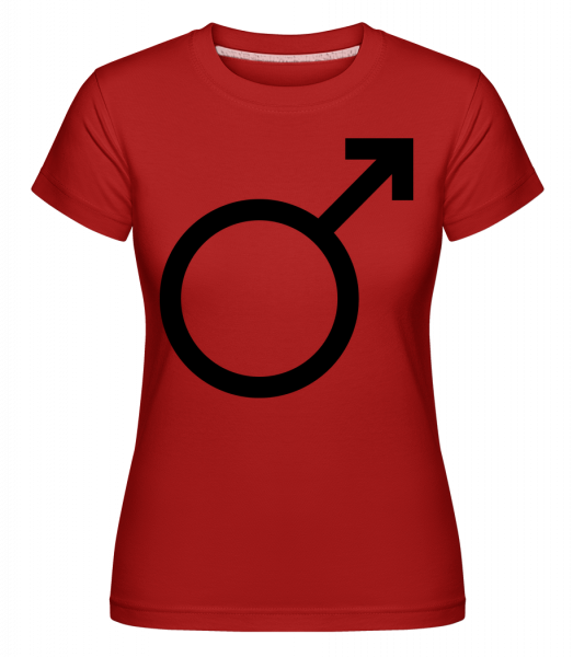 Male Sign -  Shirtinator Women's T-Shirt - Red - Vorn