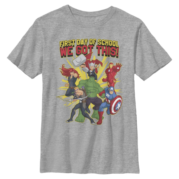 Marvel - Avengers First Day Of School We Got This - Kids T-Shirt - Heather grey - Front