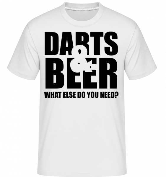 Darts And Beer -  Shirtinator Men's T-Shirt - White - Vorn