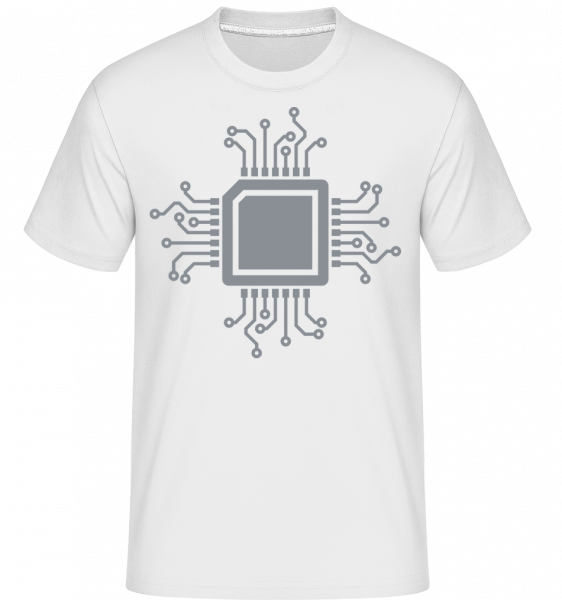 CPU Chip -  Shirtinator Men's T-Shirt - White - Vorn