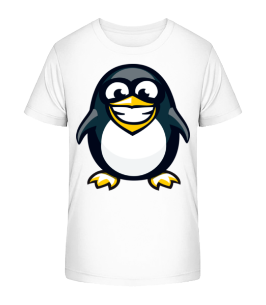 Happy Penguin - Kid's Bio T-Shirt Stanley Stella - White - Front