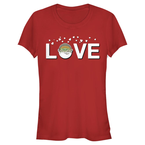Star Wars - The Mandalorian - The Child Love With - Valentine's Day - Women's T-Shirt - Red - Front