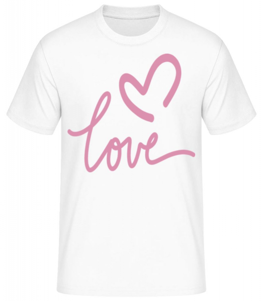 Love - Men's Basic T-Shirt - White - Front
