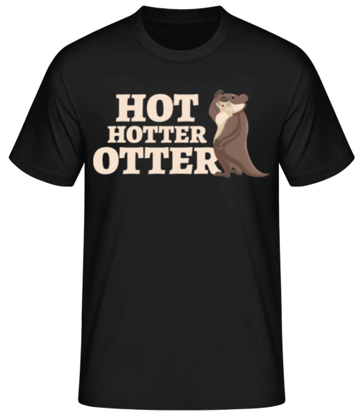Hot Hotter Otter - Men's Basic T-Shirt - Black - Front