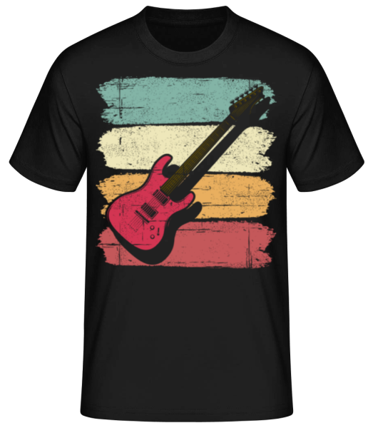 Retro Guitar - Men's Basic T-Shirt - Black - Front