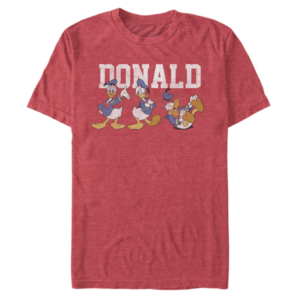 Disney Classics - Mickey Mouse - Donald Duck Donald Poses - Men's T-Shirt - Heather red - Front