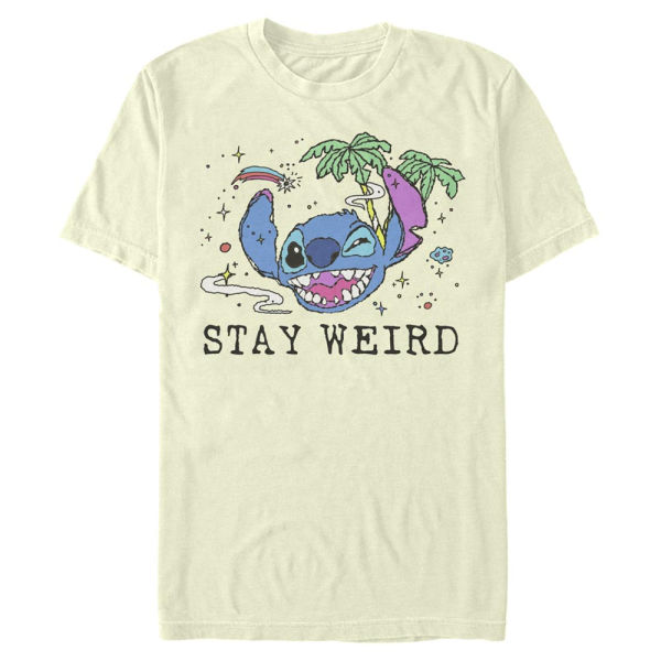 Disney - Lilo & Stitch - Stitch Trippy - Men's T-Shirt - Cream - Front