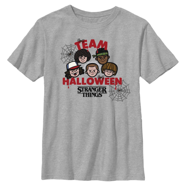 Netflix - Stranger Things - Skupina Team Halloween - Halloween - Kids T-Shirt - Heather grey - Front