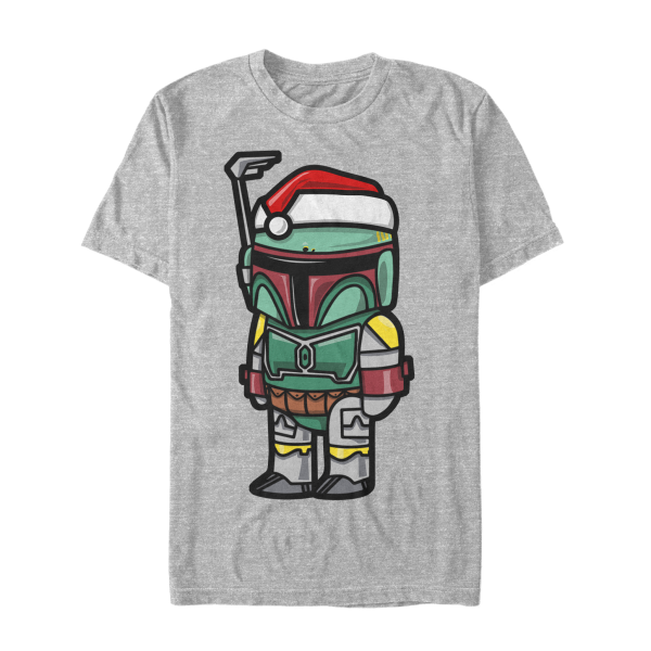 Star Wars - Boba Fett Boba Santa - Christmas - Men's T-Shirt - Heather grey - Front