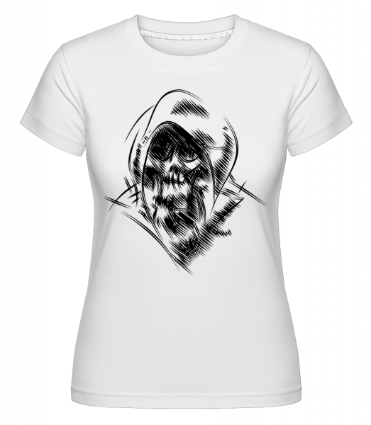 Gothic Skull -  Shirtinator Women's T-Shirt - White - Vorn