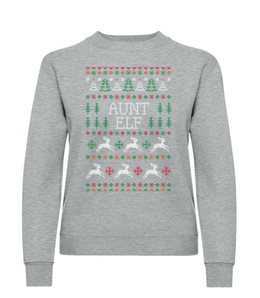 Aunt Elf - Women's Sweatshirt - Heather grey - Front