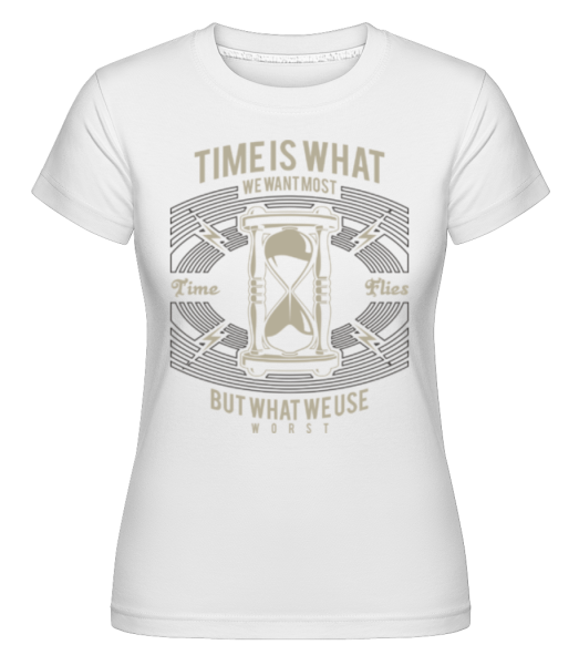 Time -  Shirtinator Women's T-Shirt - White - Front