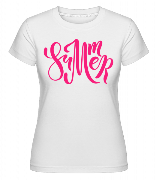 Pink Summer Sign -  Shirtinator Women's T-Shirt - White - Vorn