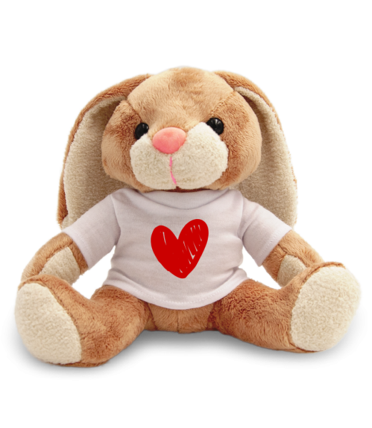 Heart Painted - Bunny - White - Front