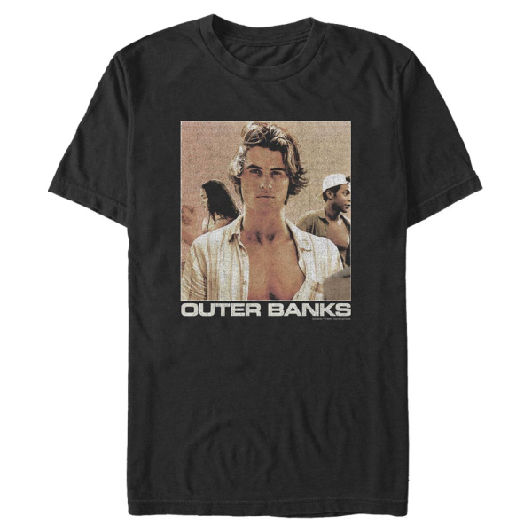 Netflix - Outer Banks - John B Waves Poster - Men's T-Shirt - Black - Front