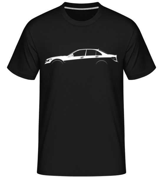 'Mercedes C-Class AMG W204' Silhouette -  Shirtinator Men's T-Shirt - Black - Front