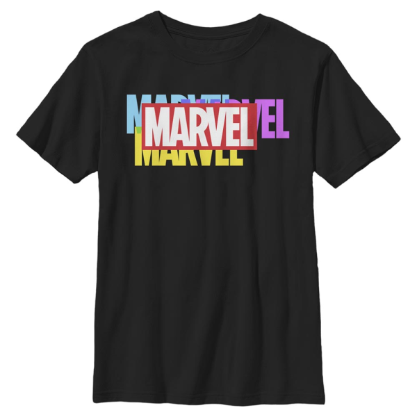Marvel - Logo CMY - Kids T-Shirt - Black - Front