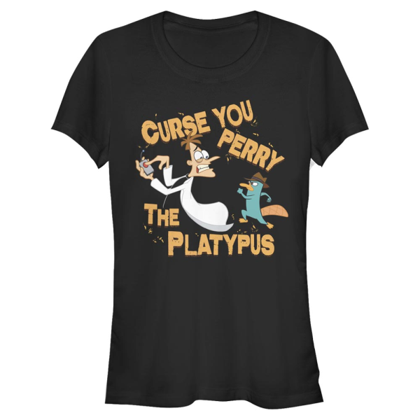 Disney Classics - Phineas and Ferb - Doof & Agent P Curse you - Women's T-Shirt - Black - Front