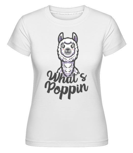 What's Poppin -  Shirtinator Women's T-Shirt - White - Front