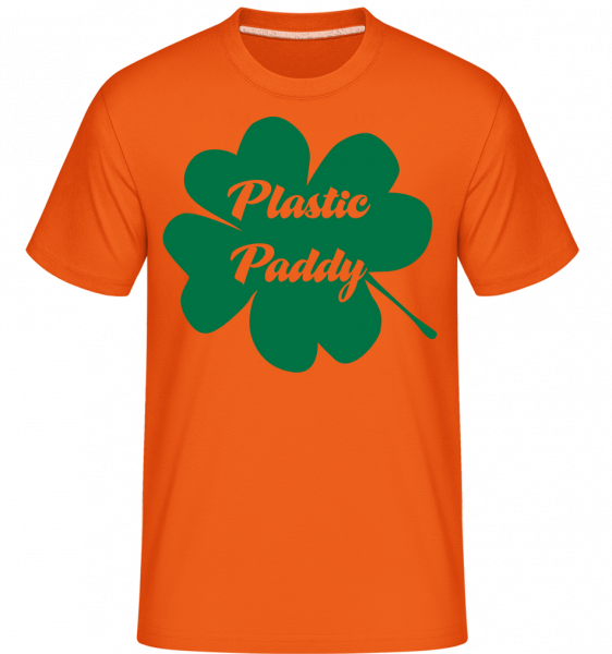 Plastic Paddy - Shamrock -  Shirtinator Men's T-Shirt - Orange - Vorn