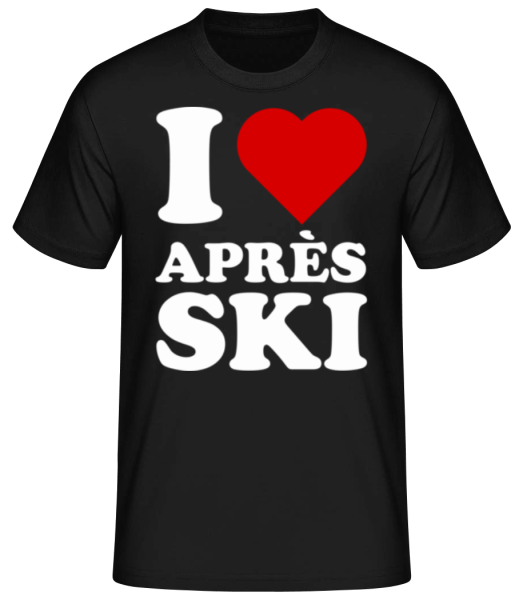 I Love Après Ski - Men's Basic T-Shirt - Black - Front