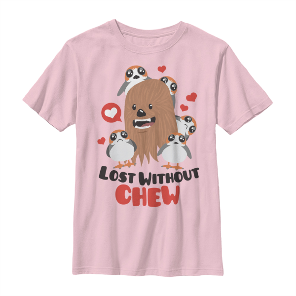 Star Wars - The Force Awakens - Chewbacca Without Chew - Valentine's Day - Kids T-Shirt - Pink - Front