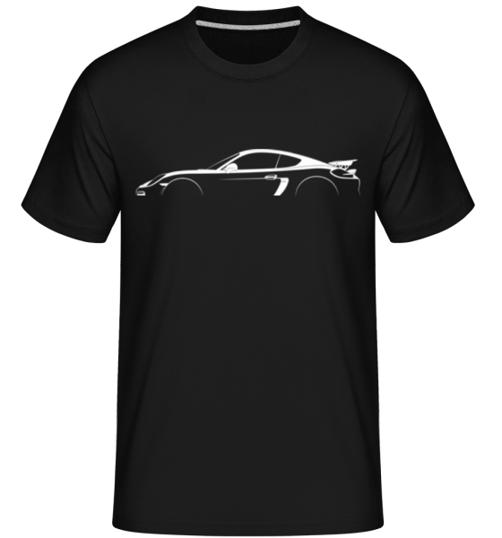 'Porsche Cayman GT4 (981)' Silhouette -  Shirtinator Men's T-Shirt - Black - Front