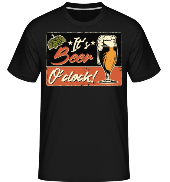 Its Beer O´Clock -  Shirtinator Men's T-Shirt - Black - Front