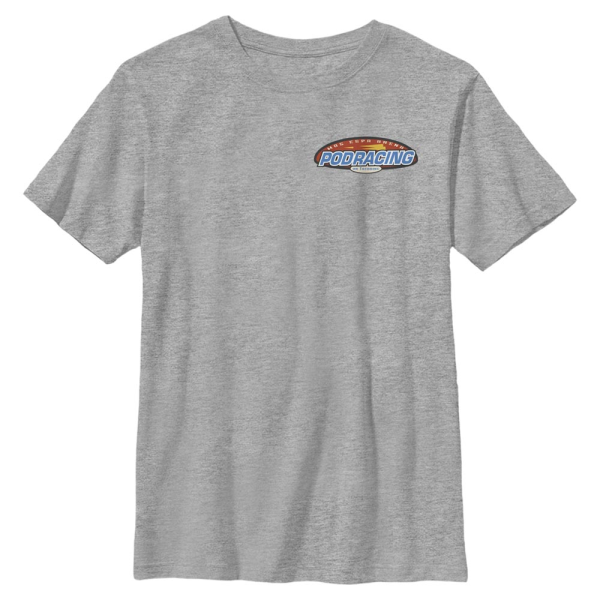 Star Wars - Logo Podracing Pocket - Kids T-Shirt - Heather grey - Front