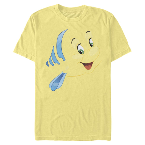 Disney - The Little Mermaid - Flounder Face - Men's T-Shirt - Yellow - Front