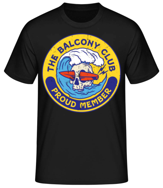 Balcony Club - Men's Basic T-Shirt - Black - Front