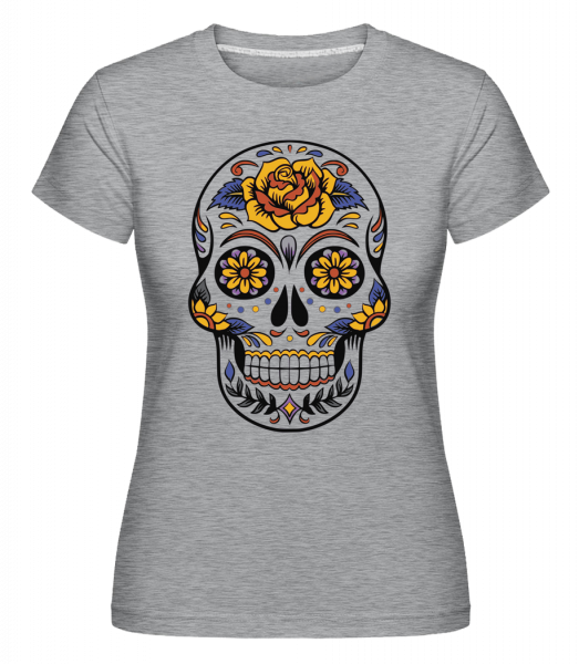 Dia De Los Muertos Skull -  Shirtinator Women's T-Shirt - Heather grey - Vorn