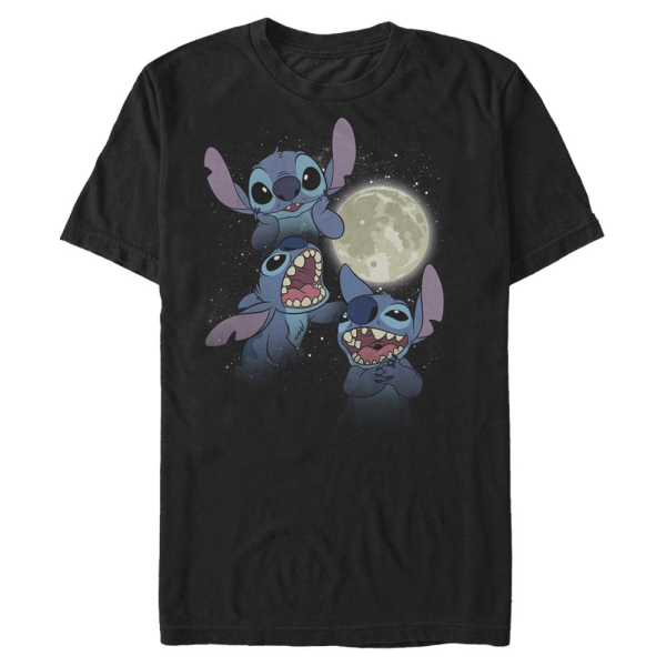 Disney - Lilo & Stitch - Stitch Three Moon - Men's T-Shirt - Black - Front