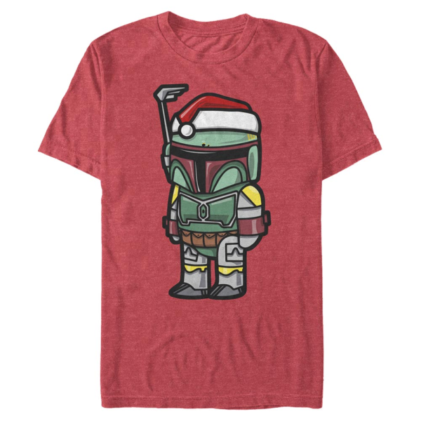 Star Wars - Boba Fett Boba Santa - Christmas - Men's T-Shirt - Heather red - Front