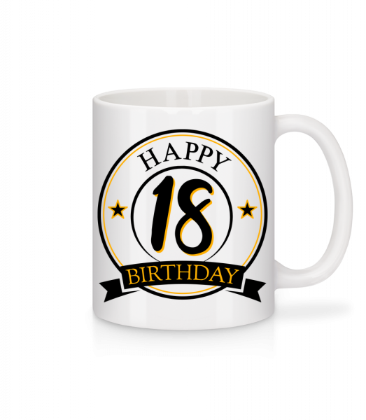 Happy Birthday 18 - Mug - White - Vorn