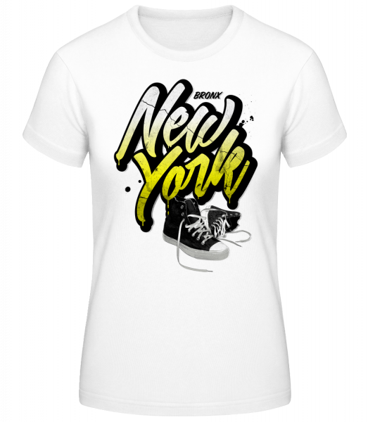 Bronx New York - Women's Basic T-Shirt - White - Vorn