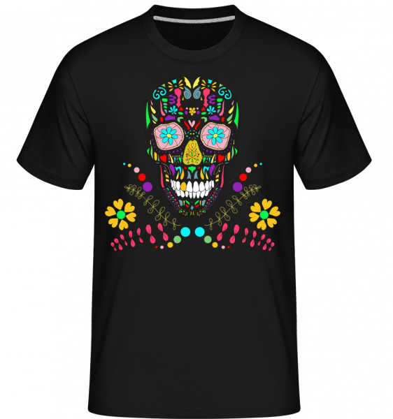 Colorful Skull -  Shirtinator Men's T-Shirt - Black - Vorn