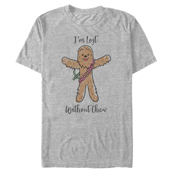 Star Wars - Chewbacca Lost Without Chew - Valentine's Day - Men's T-Shirt - Heather grey - Front