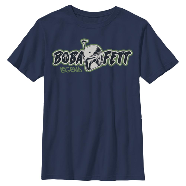 Star Wars - Book of Boba Fett - Boba Fett Legend Boba - Kids T-Shirt - Navy - Front