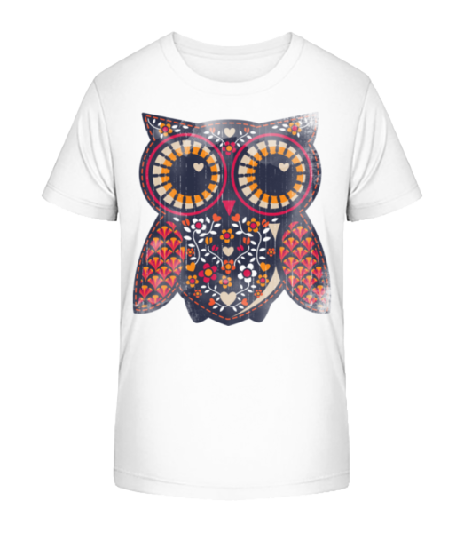 Art Owl - Kid's Bio T-Shirt Stanley Stella - White - Front