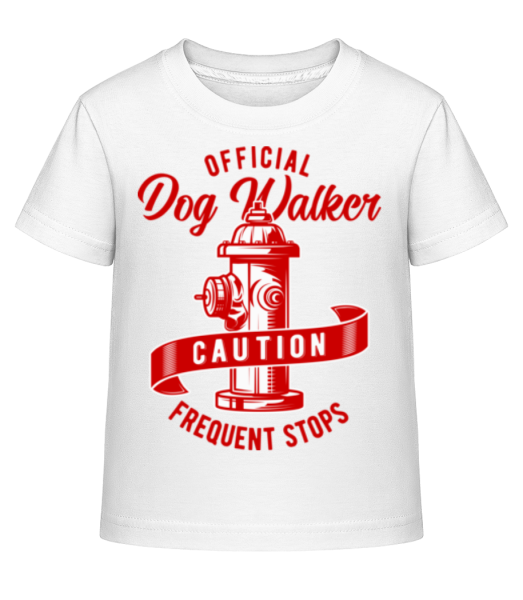Official Dog Walker - Kid's Shirtinator T-Shirt - White - Front