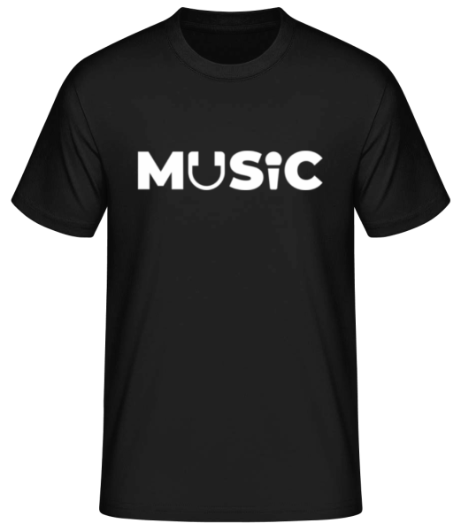 Music - Men's Basic T-Shirt - Black - Front