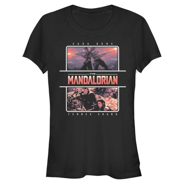 Star Wars - The Mandalorian - Cara Dune MandoMon Epi6 Chased - Women's T-Shirt - Black - Front