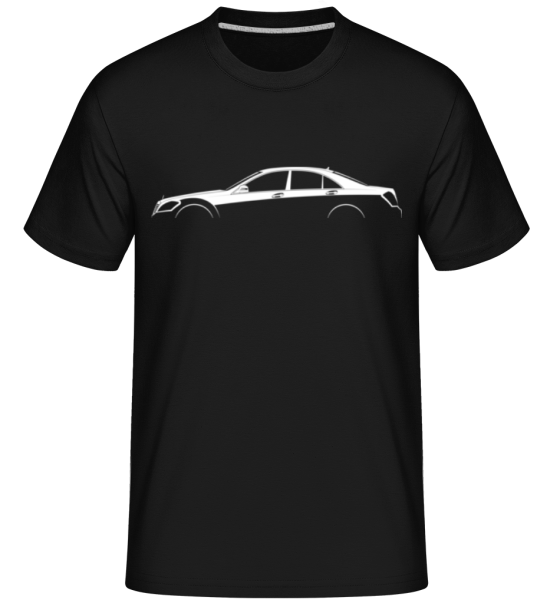 'Mercedes S W221' Silhouette -  Shirtinator Men's T-Shirt - Black - Front