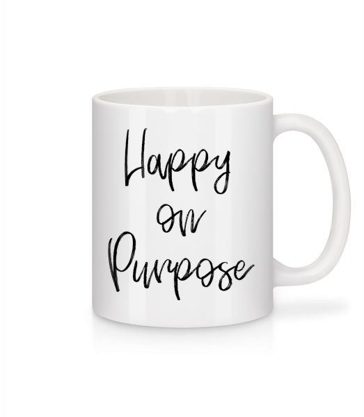 Happy On Purpose - Mug - White - Vorn