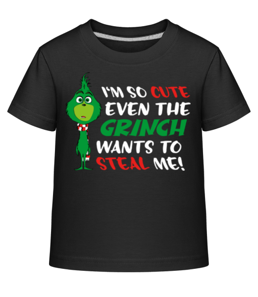 Grinch Wants To Steal Me - Kid's Shirtinator T-Shirt - Black - Front
