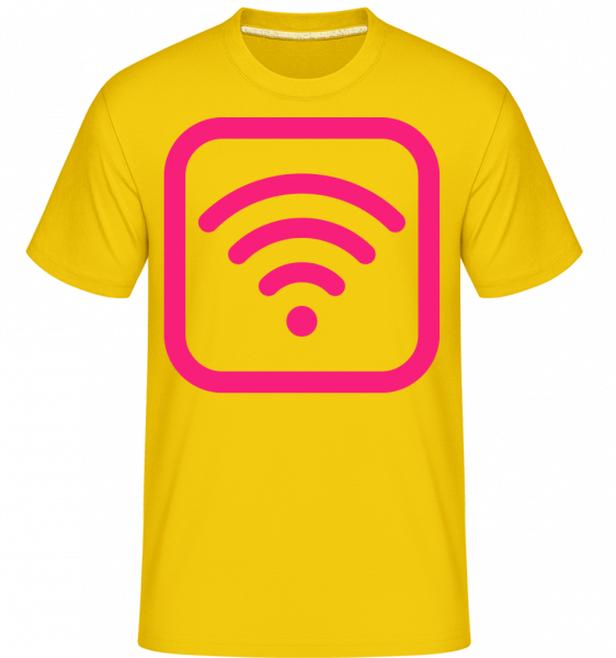 Wlan Icon Pink -  Shirtinator Men's T-Shirt - Golden yellow - Vorn